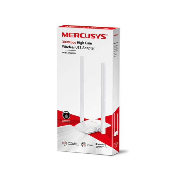 Adaptador Mercusys MW300UH 2antenas USBde alta ganancia de 300Mbps Con 2 × 2 MIMO - Image 4