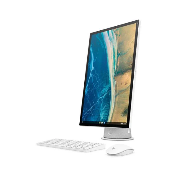 All In One AIO HP Chromebase 21.5" Touch-Screen Intel PentiumGold 6405U Memoria Ram 4GB Disco 64GB eMMC, color blanco copo de nieve, 22-AA0010 - Image 7