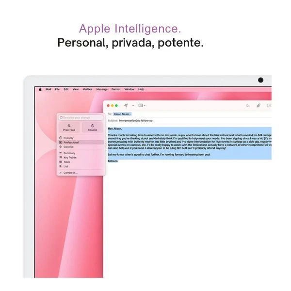 iMac 24" - Apple M4 8-Core CPU - 16GB RAM - 256GB SSD - 8-Core GPU - macOS - Pink - MWUG3LL/A - Image 4