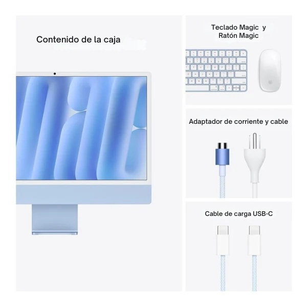 iMac 24" - Apple M4 8-Core CPU - 16GB RAM - 256GB SSD - 8-Core GPU - macOS - Blue - MWUF3LL/A - Image 7