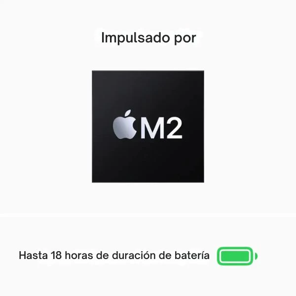 Laptop Apple MacBook Air 13 MC7X4LL/A Pantalla 13.6" - M2 - 16GB Memoria - 256GB SSD - 8-Core GPU - Midnight" - Image 2