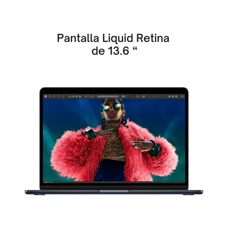 Laptop Apple MacBook Air 13" MXCV3LL/A Pantalla 13.6" - M3 - 16GB Memoria - 512GB SSD - 10-Core GPU - Midnight - Image 4