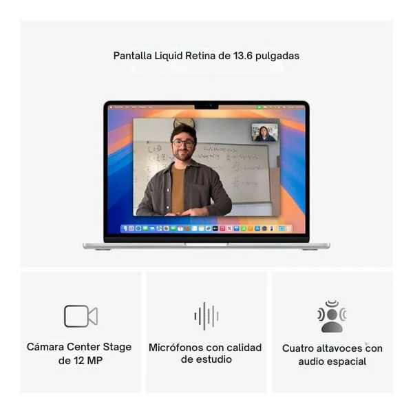 Laptop Apple MacBook Air 13 MW103LL/A Pantalla 13.6" - M4 - 16GB Memoria - 512GB SSD - 10-Core GPU - Starlight - Image 5