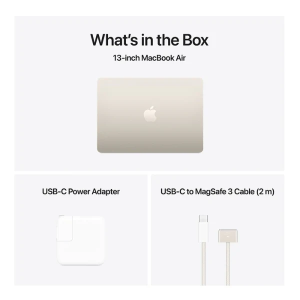 Laptop Apple MacBook Air 13 MW103LL/A Pantalla 13.6" - M4 - 16GB Memoria - 512GB SSD - 10-Core GPU - Starlight - Image 8