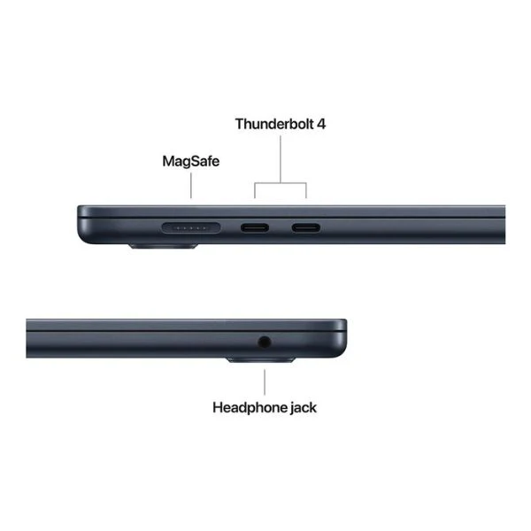 Laptop Apple MacBook Air 15 MW1M3LL/A Pantalla 15.3" - M4 - 16GB Memoria - 256GB SSD - 10-Core GPU - Midnight - Image 4
