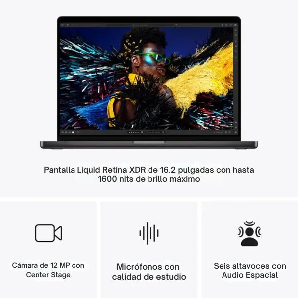 Laptop Apple MacBook Pro 16" - M4 Pro - 48GB RAM - 1TB SSD - (Late 2024) - Space Black - Z1FT000CE - Image 6