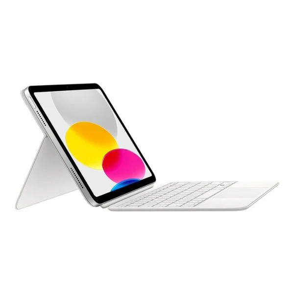 Magic Keyboard Folio Apple para iPad 10ª Generación - Teclado Desmontable - Trackpad Expandido - Fila de Funciones 14 Teclas - Soporte Ajustable - Blanco - MQDP3LL/A