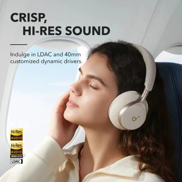 Audífonos Anker Space One Active Noise Cancelling Bluetooth White - Image 5