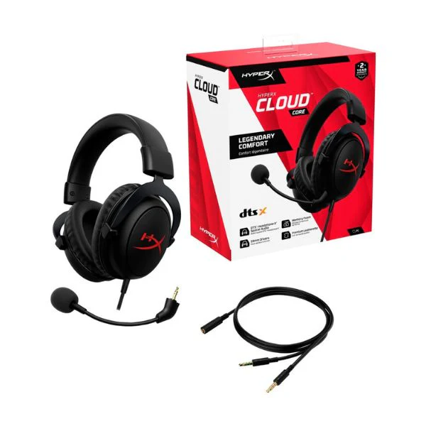 Audifonos HyperX Cloud Core Gaming USB Sonido envolvente virtual 7.1 PS4, PS5, PC Marco de aluminio duradero y ligero - Image 6