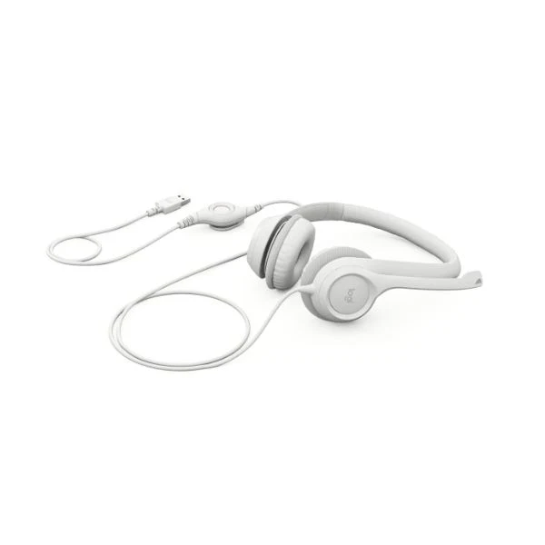 Audífonos Logitech H390 USB - Micrófono con Cancelación de Ruido - Conexión USB-A - Blanco - Image 5