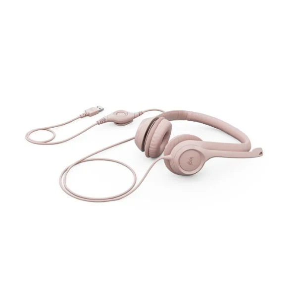 Audífonos - Micrófono Logitech H390 USB Rosado - Image 4