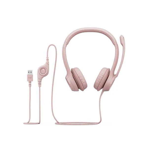 Audífonos - Micrófono Logitech H390 USB Rosado - Image 5