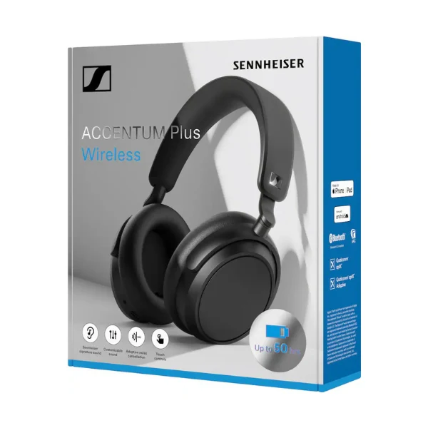 Audífonos Sennheiser ACCENTUM Plus Wireless Bluetooth Headphones Adaptive Hybrid ANC Smart Adaptive Features - Black - Image 5