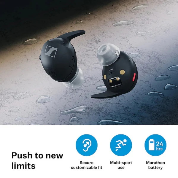 Audífonos Sennheiser MOMENTUM Sport Earbuds - Black - Image 6