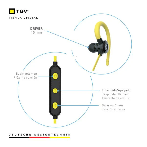 Audifonos Thonet & Vander 5Mw Bluetooth Vr10 Neckband - Image 3