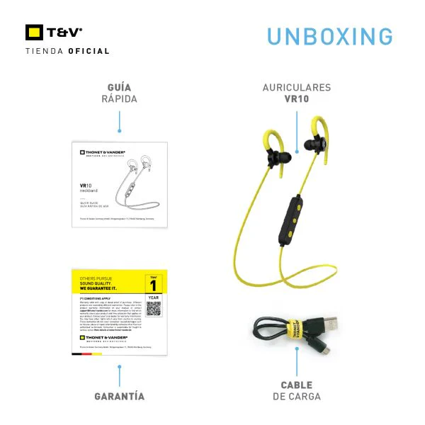 Audifonos Thonet & Vander 5Mw Bluetooth Vr10 Neckband - Image 4