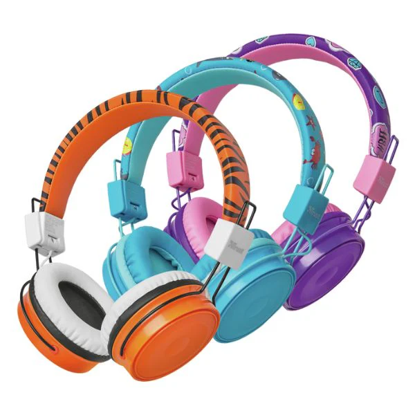 Audifonos Trust Comi Supraurales kids Bluetooh Color Naranja 23583 - Image 6