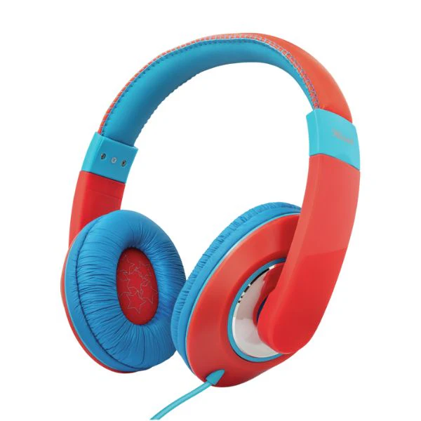 Audifonos Trust Sonin Circumaurales Kids 3,5MM Azul Rojo 23585 - Image 3