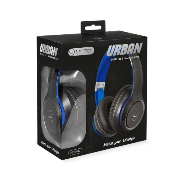 Audifonos Unno Tekno Urban Bluetooth 5.0 Manos Libres color azul Hs7410Bl - Image 4