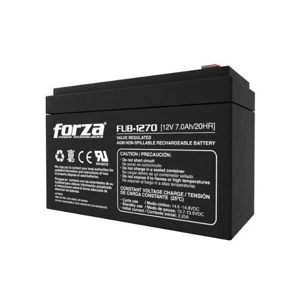 Batería Forza 12V 7Ah - AGM Sellada - Libre de Mantenimiento - Recargable - Válvula Reguladora VRLA - FUB-1270 - Image 3