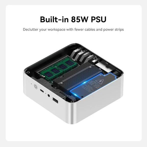 Mini PC Beelink EQi13 Pro - Intel Core i5-13500H 13ª Gen - 32GB DDR4-3200 - 500GB PCIe 4.0 SSD - Pantalla Dual 4K @60Hz - Dual LAN - Wi-Fi 6 - Fuente 85W - Image 5