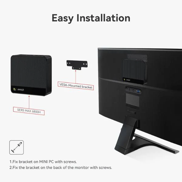 Mini PC Beelink SER5 MAX - AMD Ryzen 7 6800H - 32GB LPDDR5 - 1TB SSD - AMD Radeon Graphics 12 Núcleos - Windows 11 Pro - 4K 144Hz Triple Display - WiFi 6 - Image 6