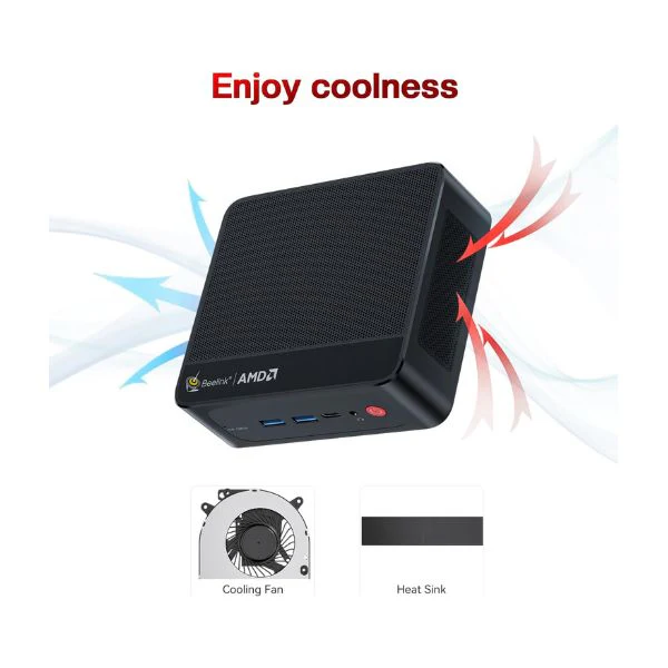 Mini PC Beelink SER5 - AMD Ryzen 7 5825U - 16GB DDR4 - 500GB SSD - AMD Radeon Graphics 8 Núcleos - Windows 11 Pro - 4K Triple Display - WiFi 6 - Beelink SER5 - Image 4