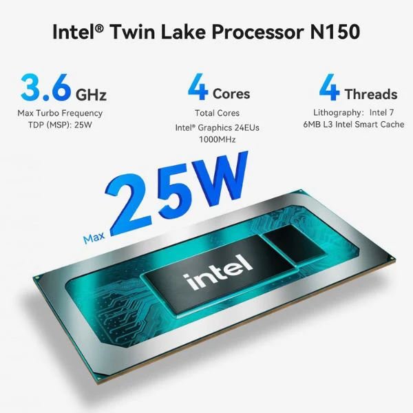 Mini PC Beelink U59 - Intel N5105 - 16GB RAM - 500GB SSD - Dual HDMI 4K UHD - WiFi 5 - BT4.0 - Image 4