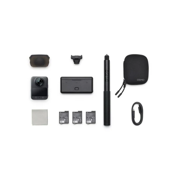 Cámara de acción 360 DJI Osmo 360 Adventure Combo – Kit aventura con selfie stick y 3 baterías - Image 6