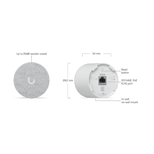 Timbre Inteligente Ubiquiti G4 Doorbell + Chime Pro Kit PoE 2MP IR IPX4 - Image 7