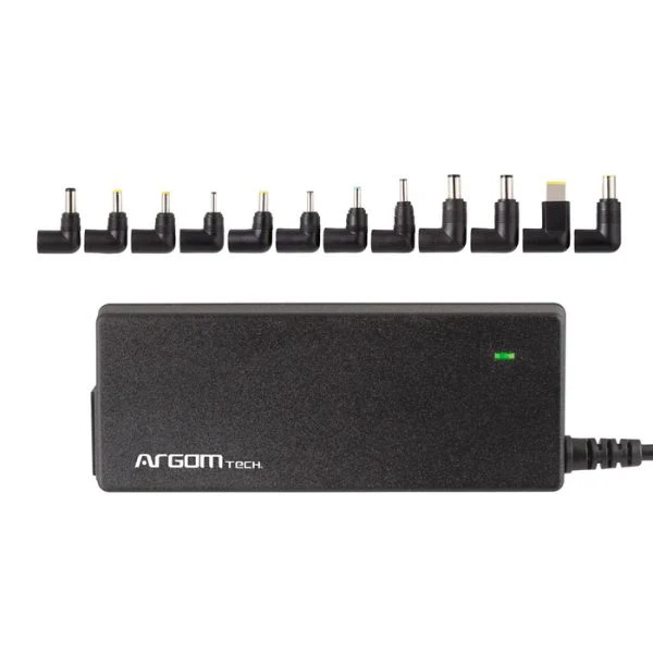 Cargador Universal Argom para Portátil, 90W, USB, Sensor Automático, 12 Puntas ARG-AC-0095 - Image 3