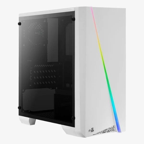 CASE AEROCOOL CYLON MINI ATX BLANCO/ USB2.0- USB 3.0/ 1 HD AUDIO/ FAN 8CM/ FRONTAL LED-RGB/ PANEL LATERAL ACRILICO