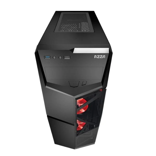 Case Azza Gaming Mid ATX 221G Golem Led Fan Sin Fuente - Image 3