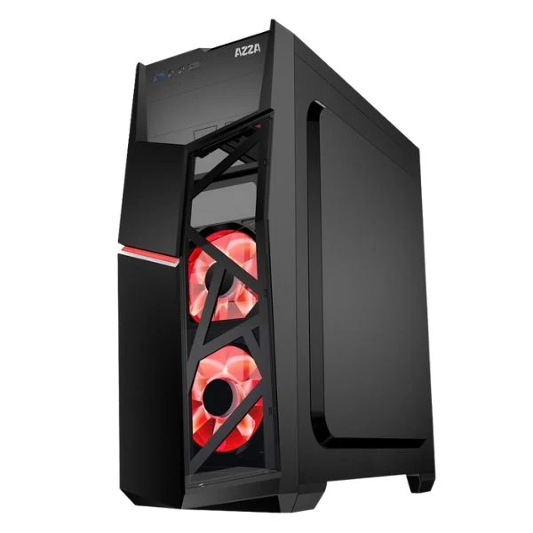 Case Azza Gaming Mid ATX 221G Golem Led Fan Sin Fuente - Image 5