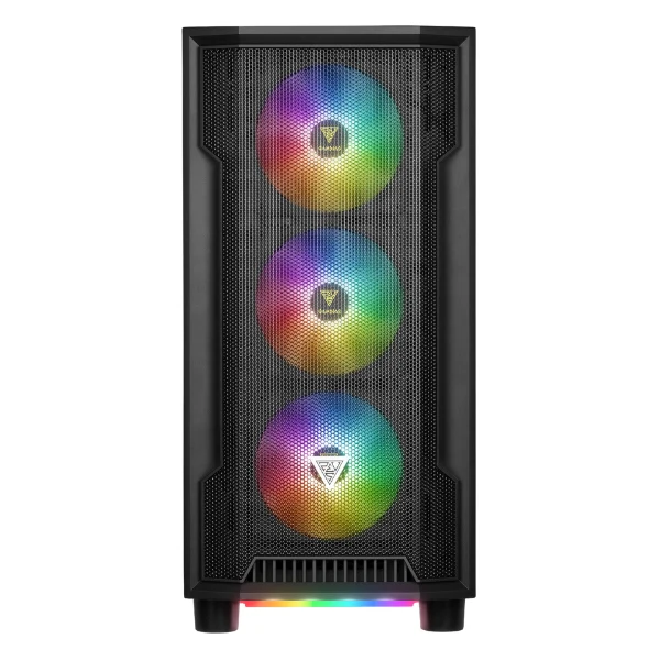 Case Gamdias Gaming Athena M6 LITE ATX/ 3xUSB/ HD Audio / 4xFAN ARGB 12CM/ Frontal Malla Lateral Vidrio Negro - Image 4