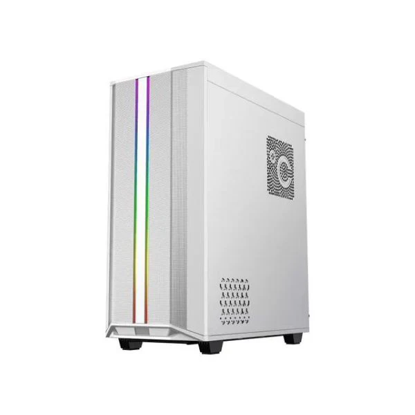 CASE GAMEMAX PRECISION 2 MID TOWER BLANCO 3xUSB + TYPE C/ 1 HD AUDIO/ 2xFAN ARGB/ V2.0 PWM/ LATERAL VIDRIO TEMPLADO - Image 2
