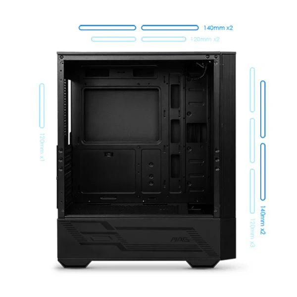 Case gaming MSI MAG Forge 112R/ Mid Tower/ ATX/ Vidrio Templado/ 4x Fan ARGB - Image 3