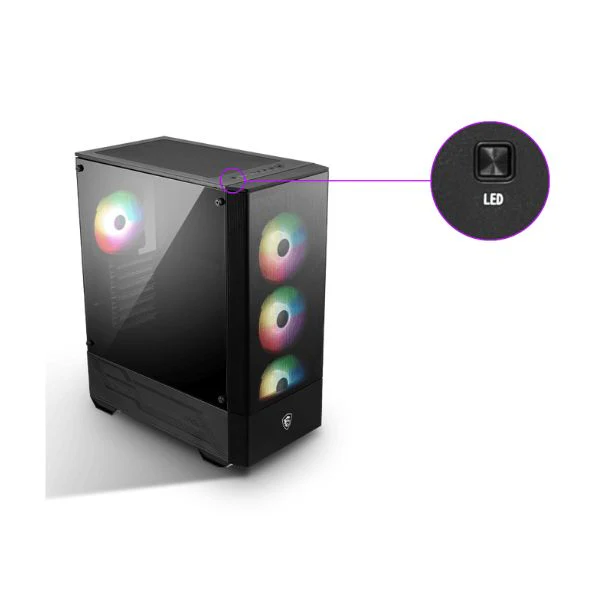 Case gaming MSI MAG Forge 112R/ Mid Tower/ ATX/ Vidrio Templado/ 4x Fan ARGB - Image 4