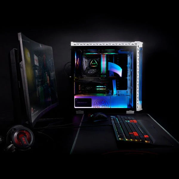 Case XPG BATTLECRUISER Negro Mini-ITX, Micro-ATX, ATX, E-ATX/ 1x USB+C/HD AUDIO/ 4x FAN LED/ Panel Vidrio Templado - Image 4