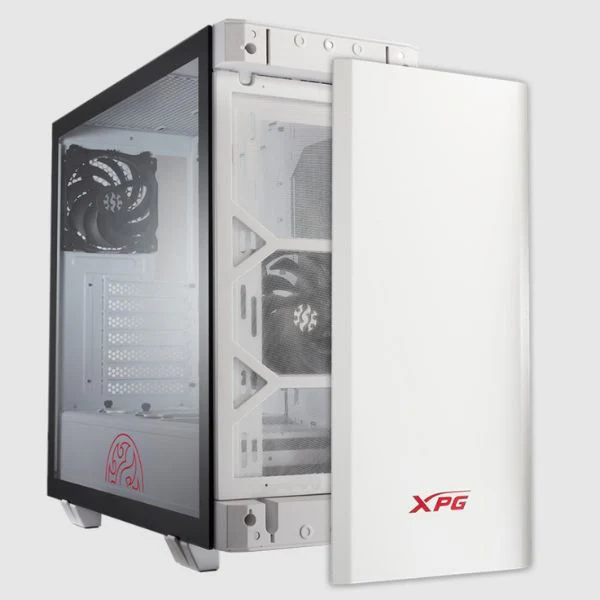 Case gaming XPG Invader/ Mid Tower/ ATX/ 2x Fan LED/ Vidrio Templado/ Blanco - Image 4
