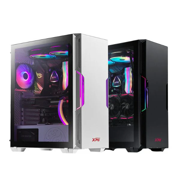 Case gaming XPG Starker/ Mid Tower/ ATX/ 2x Fan LED/ Vidrio Templado/ Blanco - Image 6