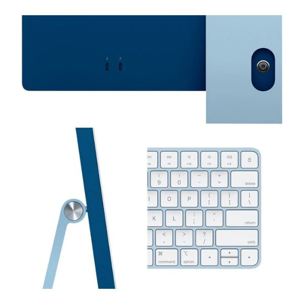 iMac 24" - Apple M3 8-Core CPU - 16GB RAM - 512GB SSD - 8-Core GPU - macOS - Blue - Z197001Z8 - Image 3