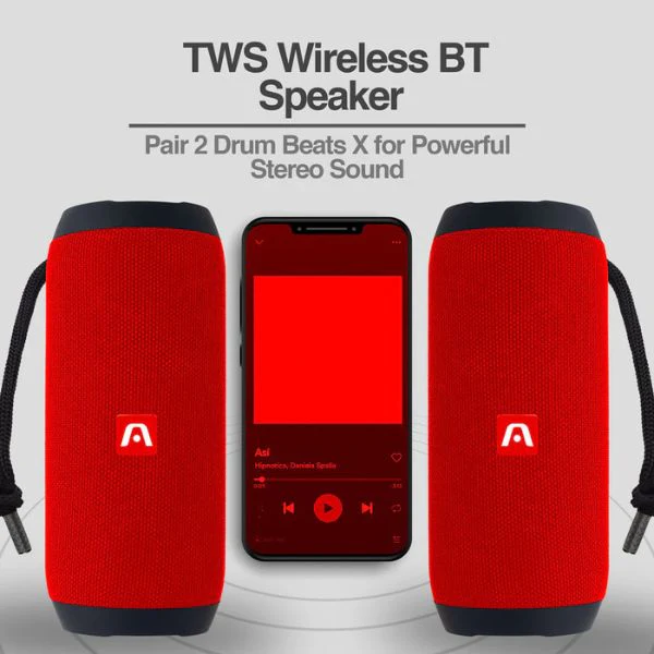 Corneta Argom Drum Beats - 10W - Bluetooth TWS - Color Rojo - ARG-SP-3017RD - Image 3