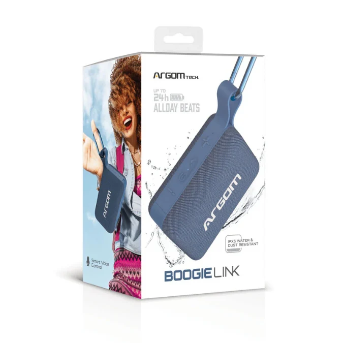 Corneta Argom BoogieClip Wireless Bluetooth Azul ARG-SP-3110BL IPX5 8W con TWS y Batería de 24H - Image 2
