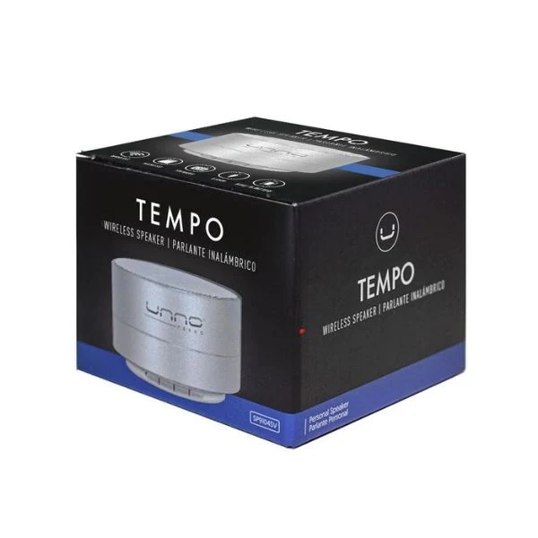 Cornetas Unno Tekno Tempo 3.5Mm Bluetooh Radio Plata Sp9104 Sv - Image 3