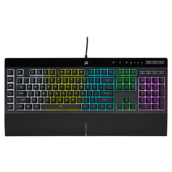 CORSAIR K55 RGB PRO - RGB - Seis teclas macro - IP42 resistente al polvo y derrames - Reposamanos desmontable - Teclas de medios y volumen especiales - Image 3