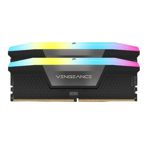 Memoria RAM Corsair VENGEANCE RGB 32GB (2 x 16GB) DDR5-6000 PC5-48000 CL38 Dual Channel Desktop Memory Kit CMH32GX5M2B6000Z38 - Gray