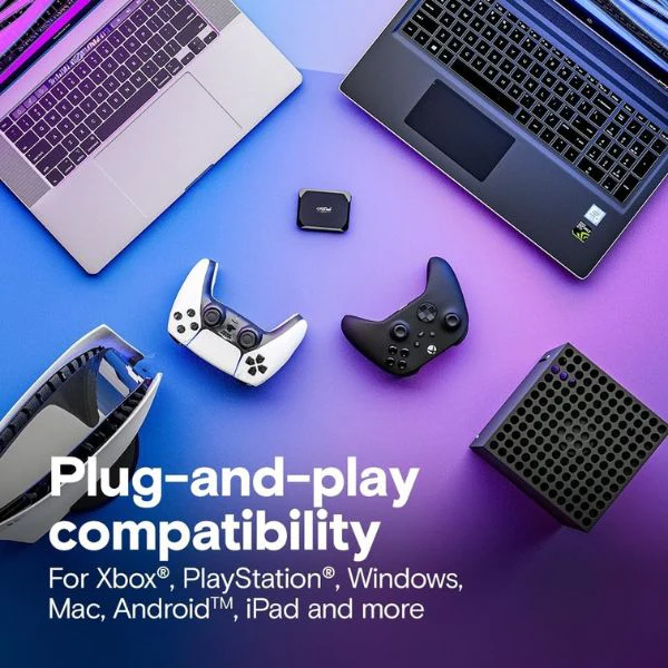 Disco Duro SSD Externo Crucial X9 1TB USB-C 1050MB/s Negro - Image 3