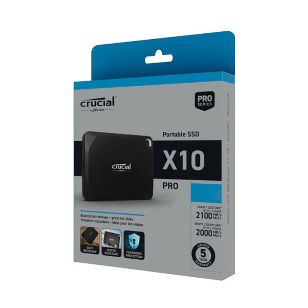 Disco Duro SSD Externo Crucial X10 Pro 1TB USB 3.2 Gen 2x2 - Image 4