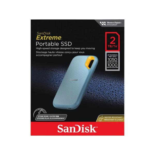 Disco Duro SSD Externo SanDisk Extreme 2TB USB 3.2 Gen 2 Sky Blue - Image 4